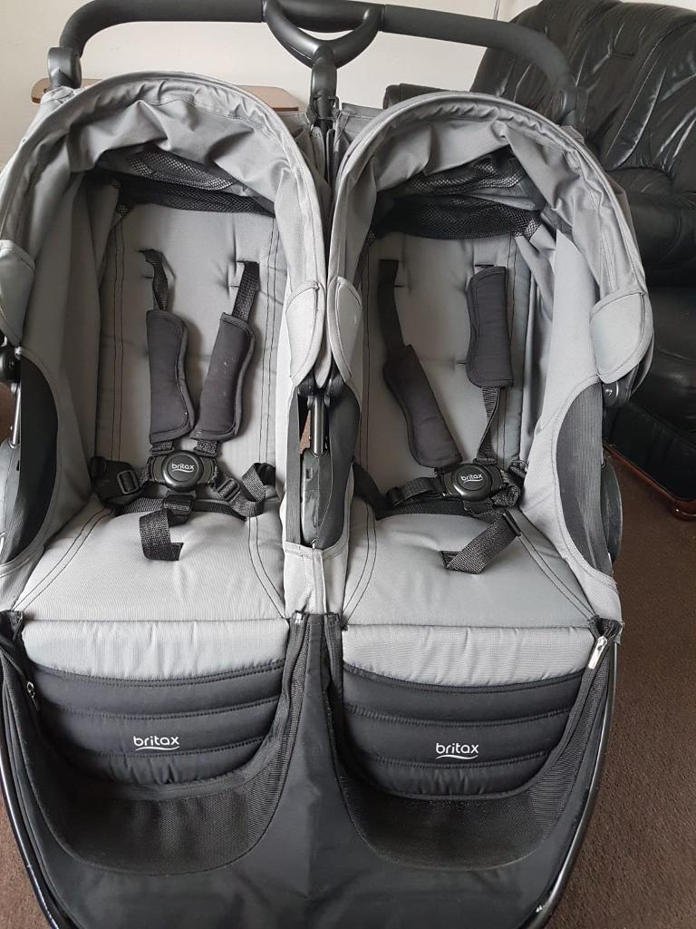 britax b agile double steel grey